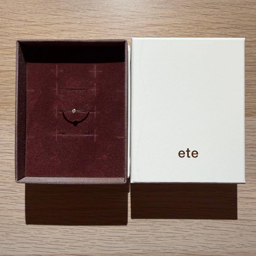 ete bijouxPT900スキニーダイヤモンドリング 0.005ctプラチナ