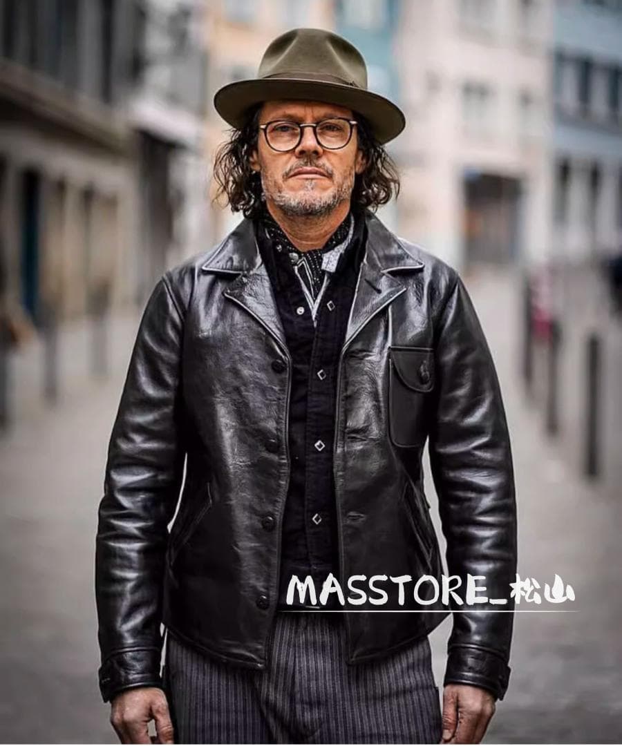 メンズ革ジャン 馬革 本革ライダースジャケット レザージャケットS-5XL