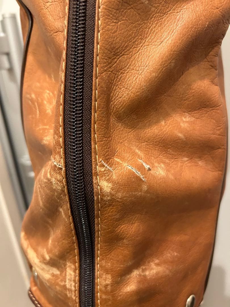 レザー ゴルフバッグ　ブラウン