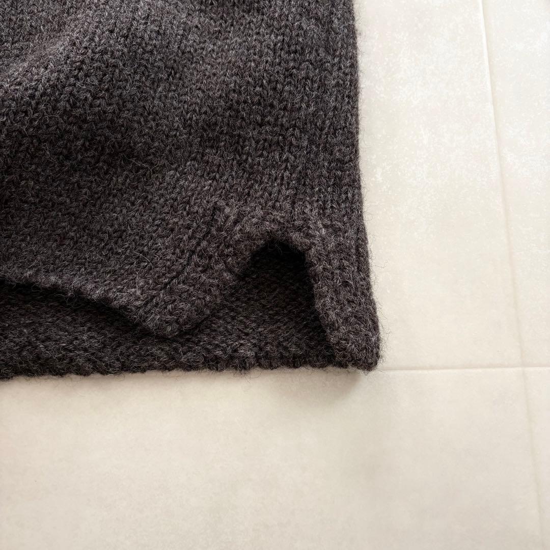 MHL. BRITISH WOOL ハイネックニットプルオーバー ブラウン 上質