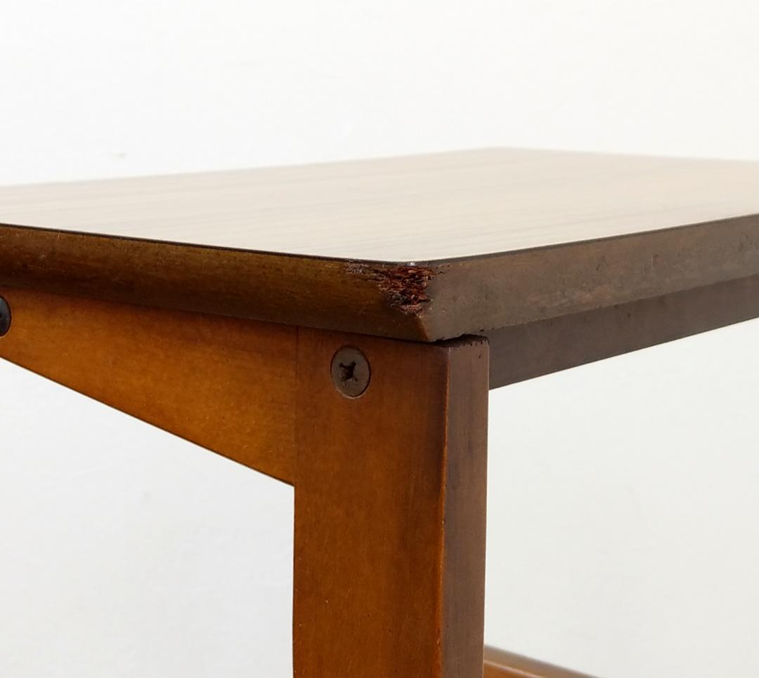 カリモク デコラトップ 木製 ライトブラウン テーパードレッグ 花台 飾り台