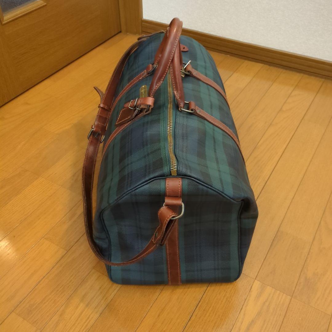 ポロラルフローレン❤ダークグリーン チェック ボストンバッグ