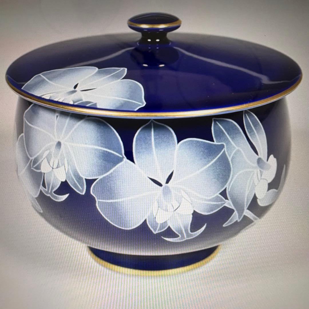 新品❤️ ルリ胡蝶蘭・茶器揃（土瓶1個、湯呑5客セット）