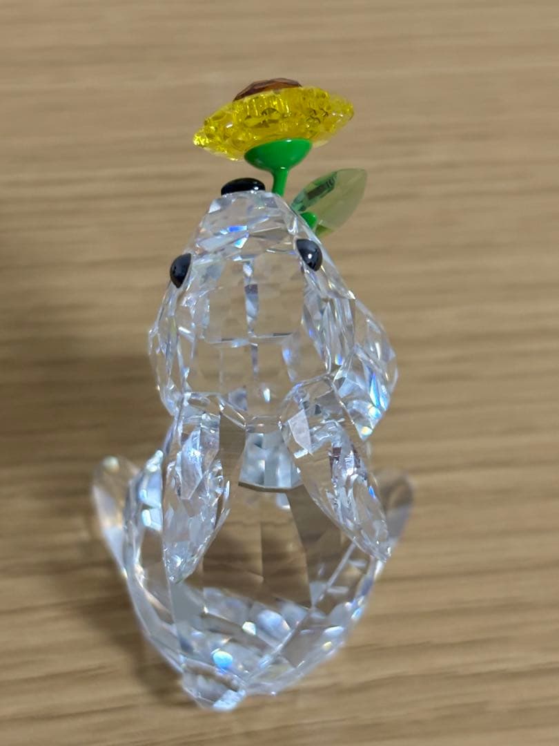 SWAROVSKI スワロフスキー　うさぎとひまわり　置物　オブジェ　インテリア