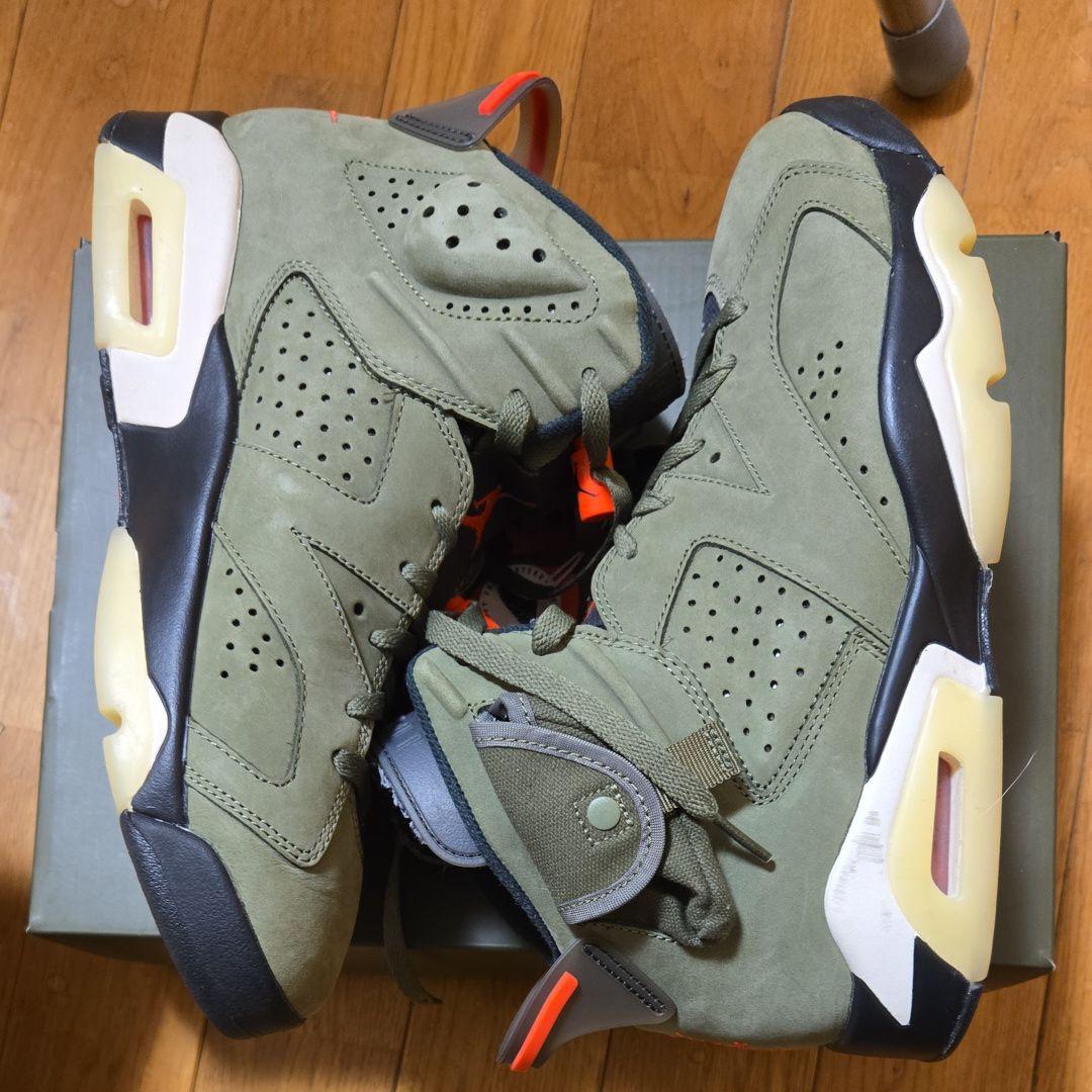 トラヴィススコット Air Jordan 6 オリーブ/ブラック/オレンジ