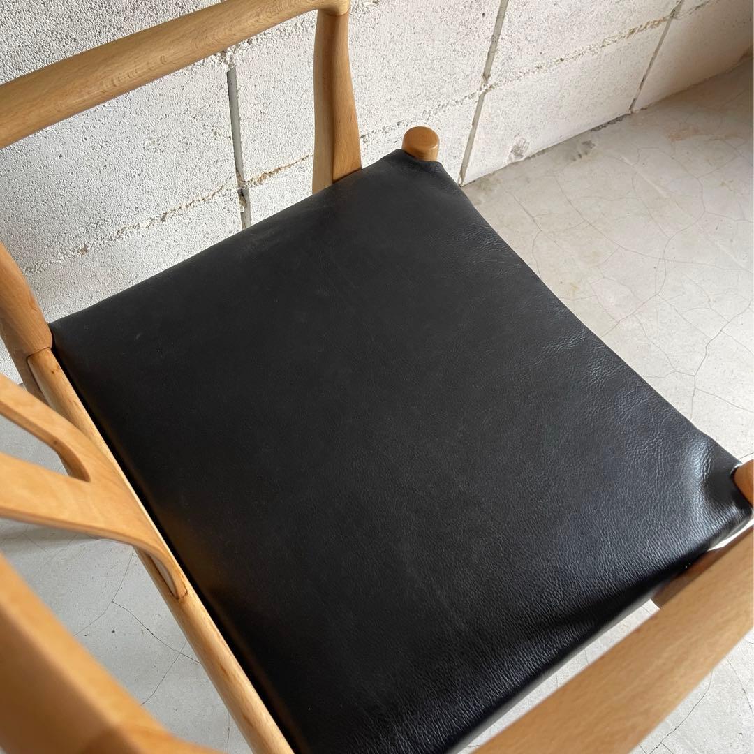 ビンテージ　本革レザー　アームチェア　ダイニングチェア