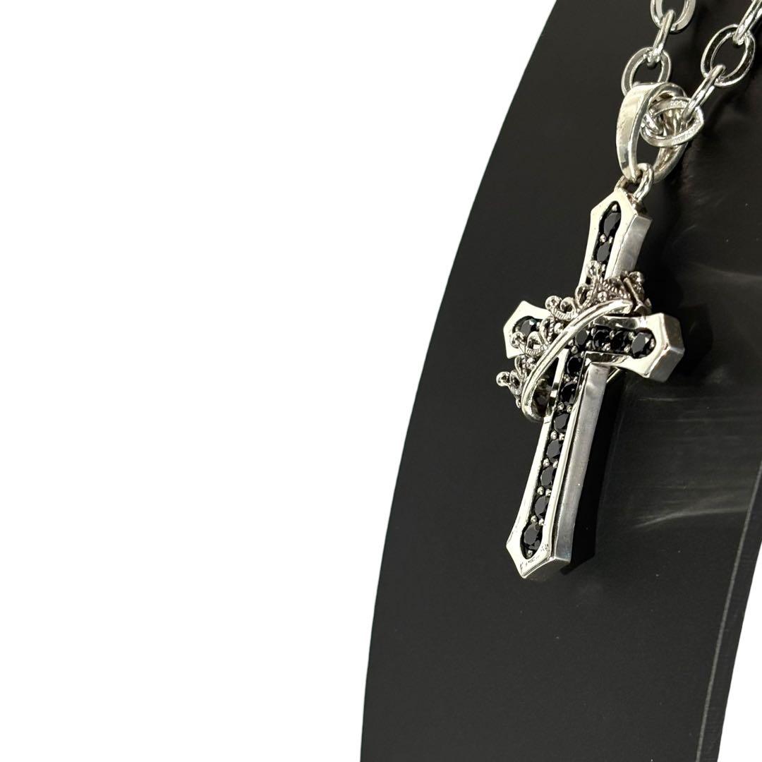 ジャスティンデイビス CROSS CROWN STONE ネックレス