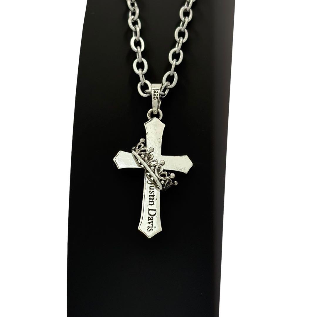 ジャスティンデイビス CROSS CROWN STONE ネックレス