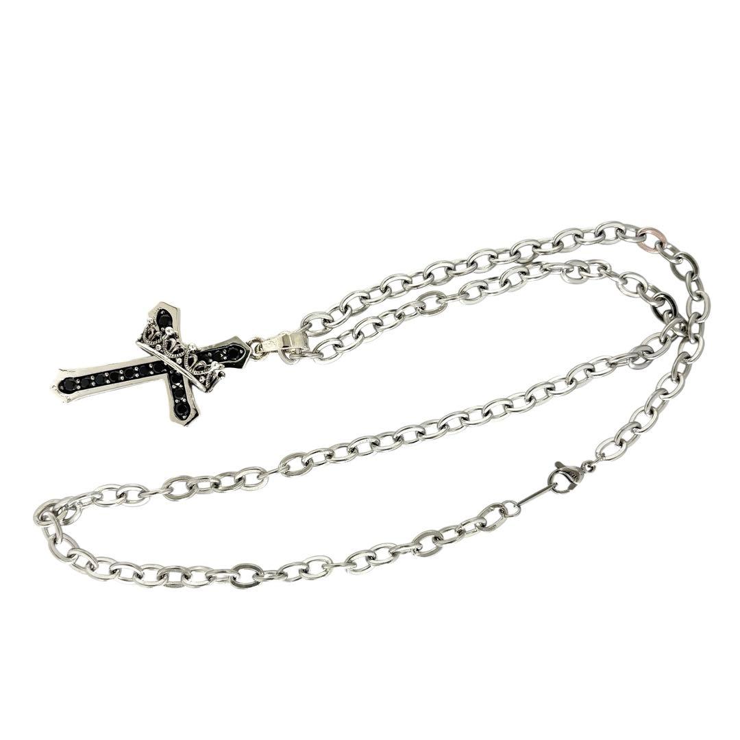 ジャスティンデイビス CROSS CROWN STONE ネックレス