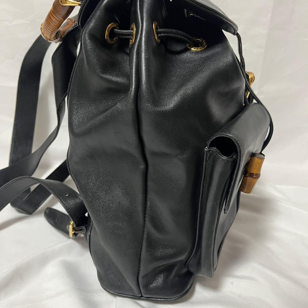 ✨極美品✨　GUCCI バンブー　リュック　バックパック　黒　ビンテージ