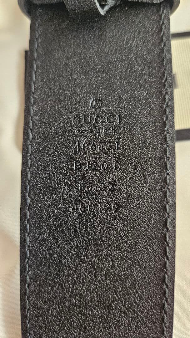 【美品　箱付】　GUCCI　レザーベルト 【ブラック】