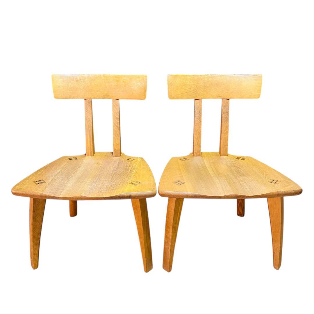 希少 飛騨産業 円空 ダイニングチェア×2 キツツキ テーブル別売り ①