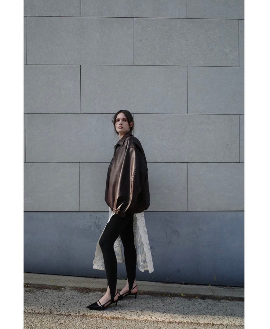 【新品未使用】FAKE LEATHER BALLOON JACKET