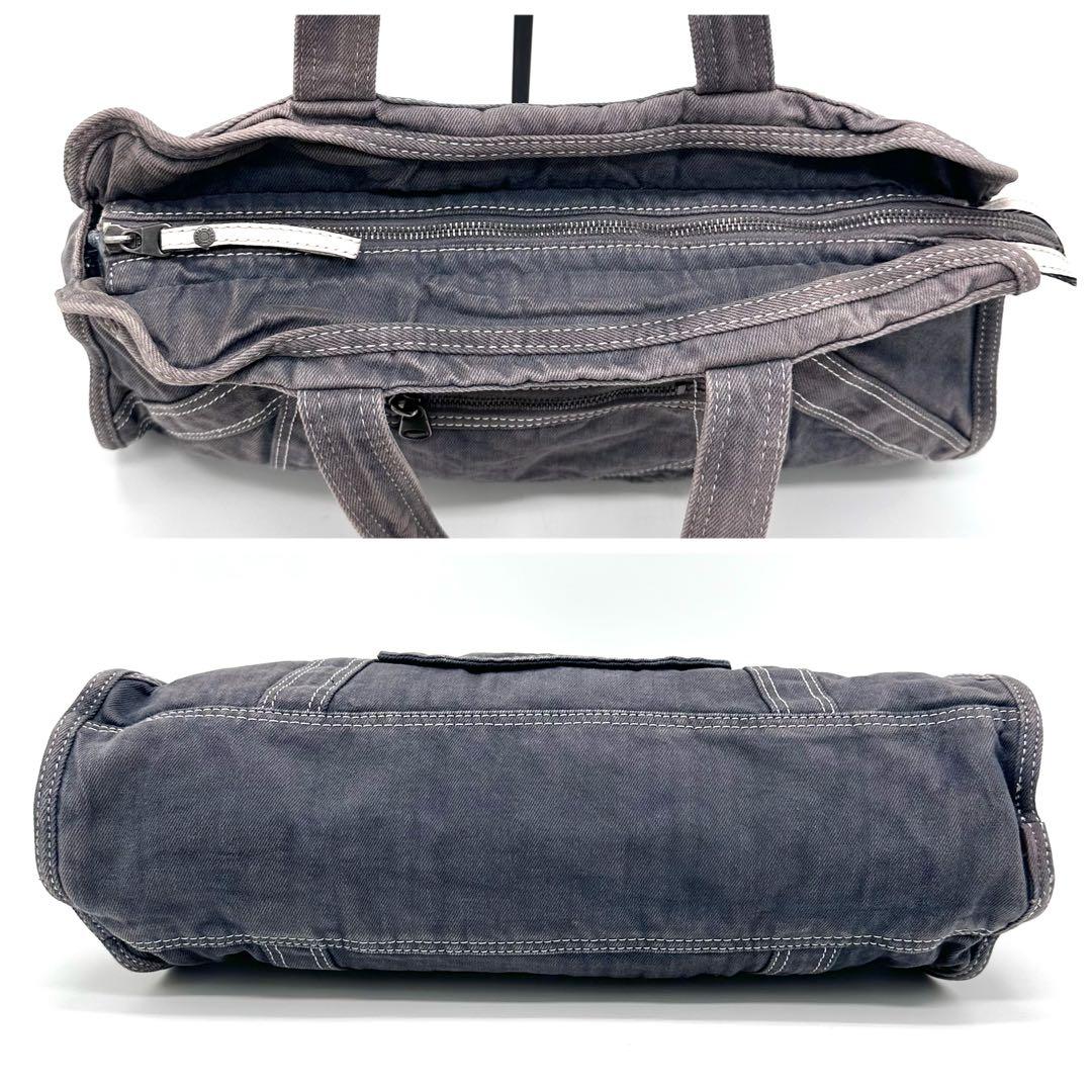 バッグ DIESEL denim l logo tote bag y2k