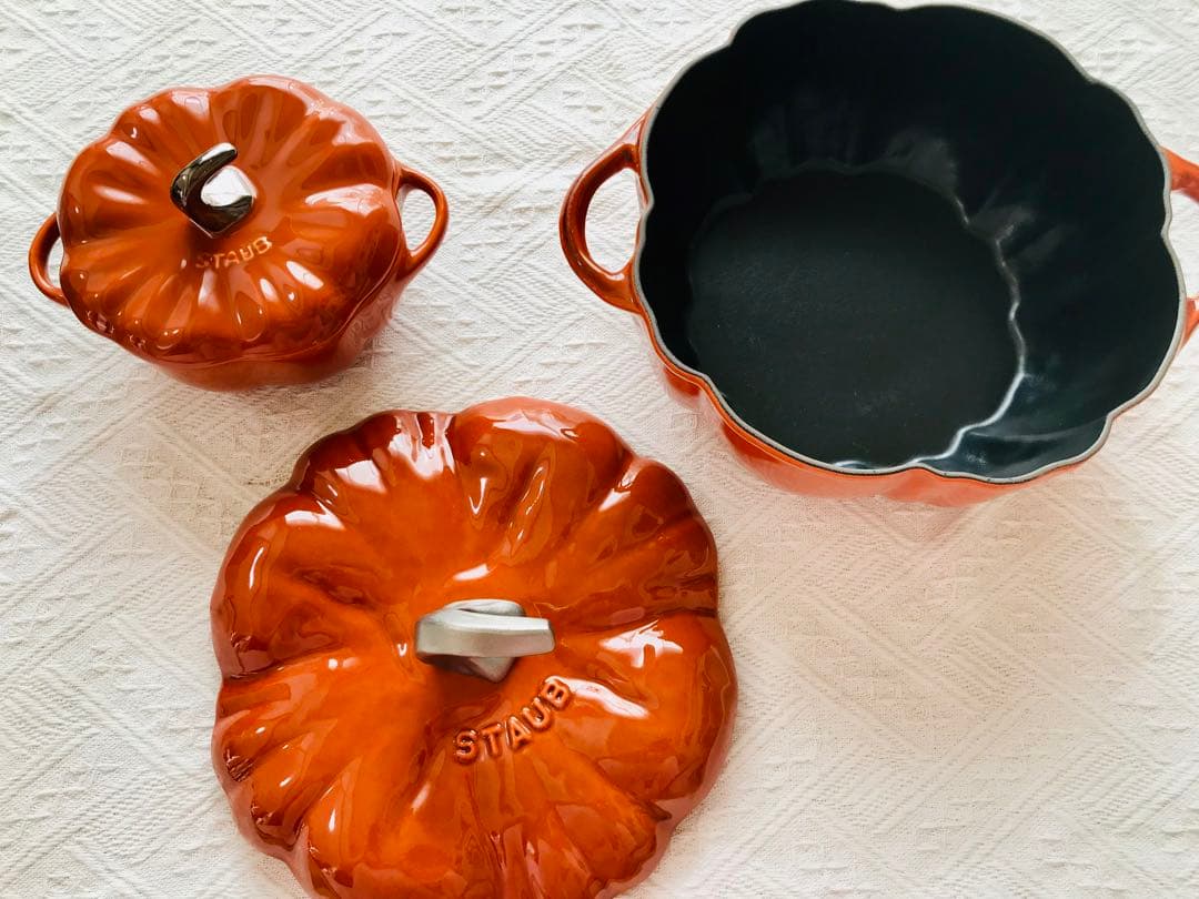 staub ストウブ パンプキンココット シナモン 2点セット