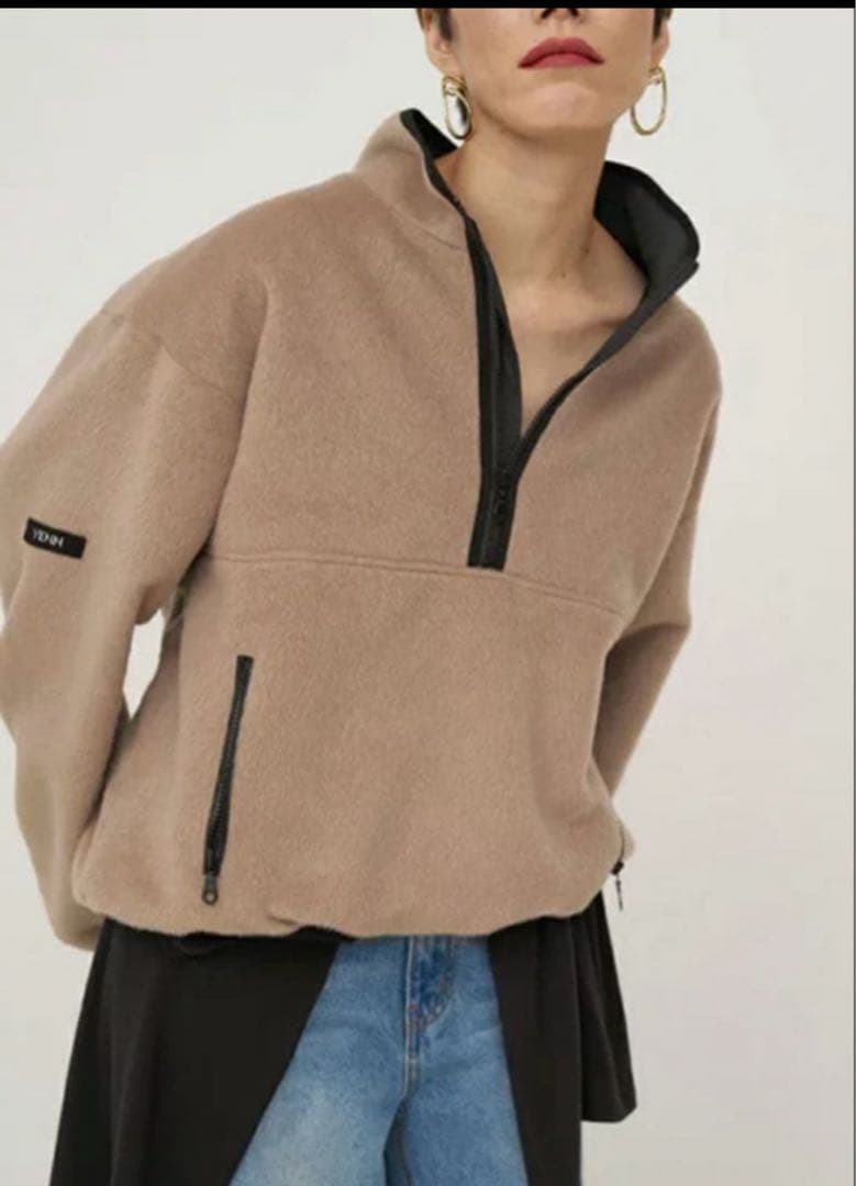 yenn SHAGGY HALF ZIP JK シャギーハーフジップジャケット