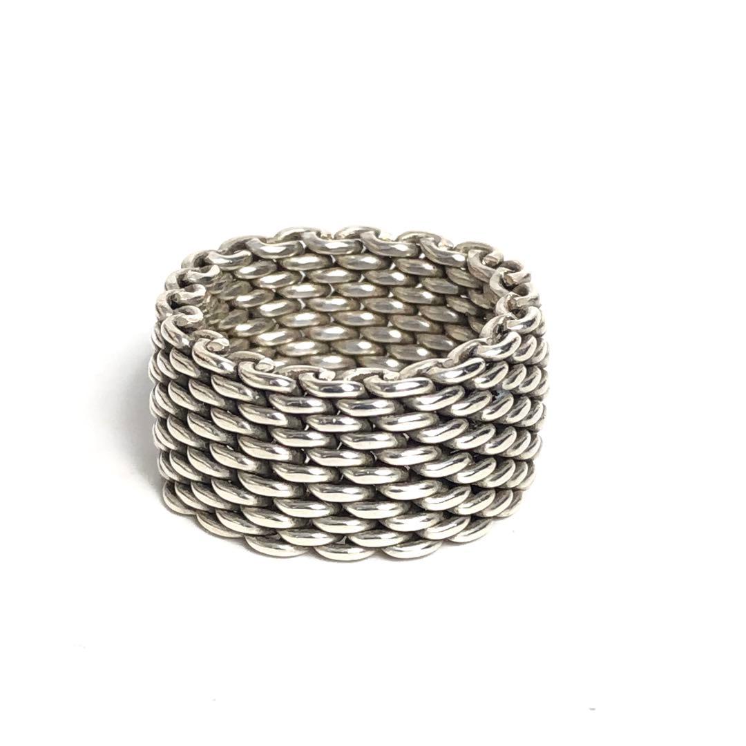 Tiffany ティファニー サマセット シルバー925 指輪 リング メッシュ