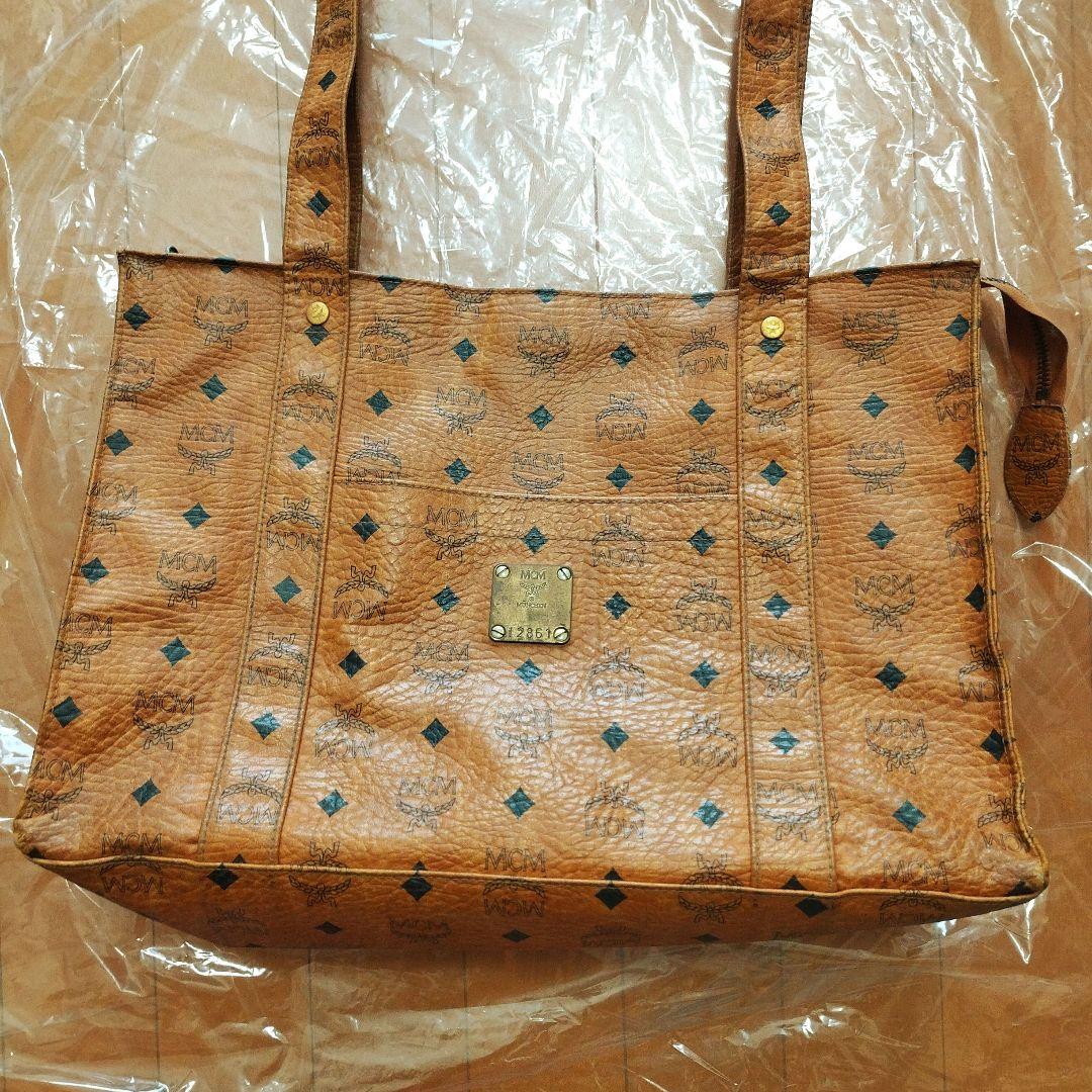 MCM　エムシーエム ロゴトートバッグ ヴィセトス柄 本革 ヴィンテージ