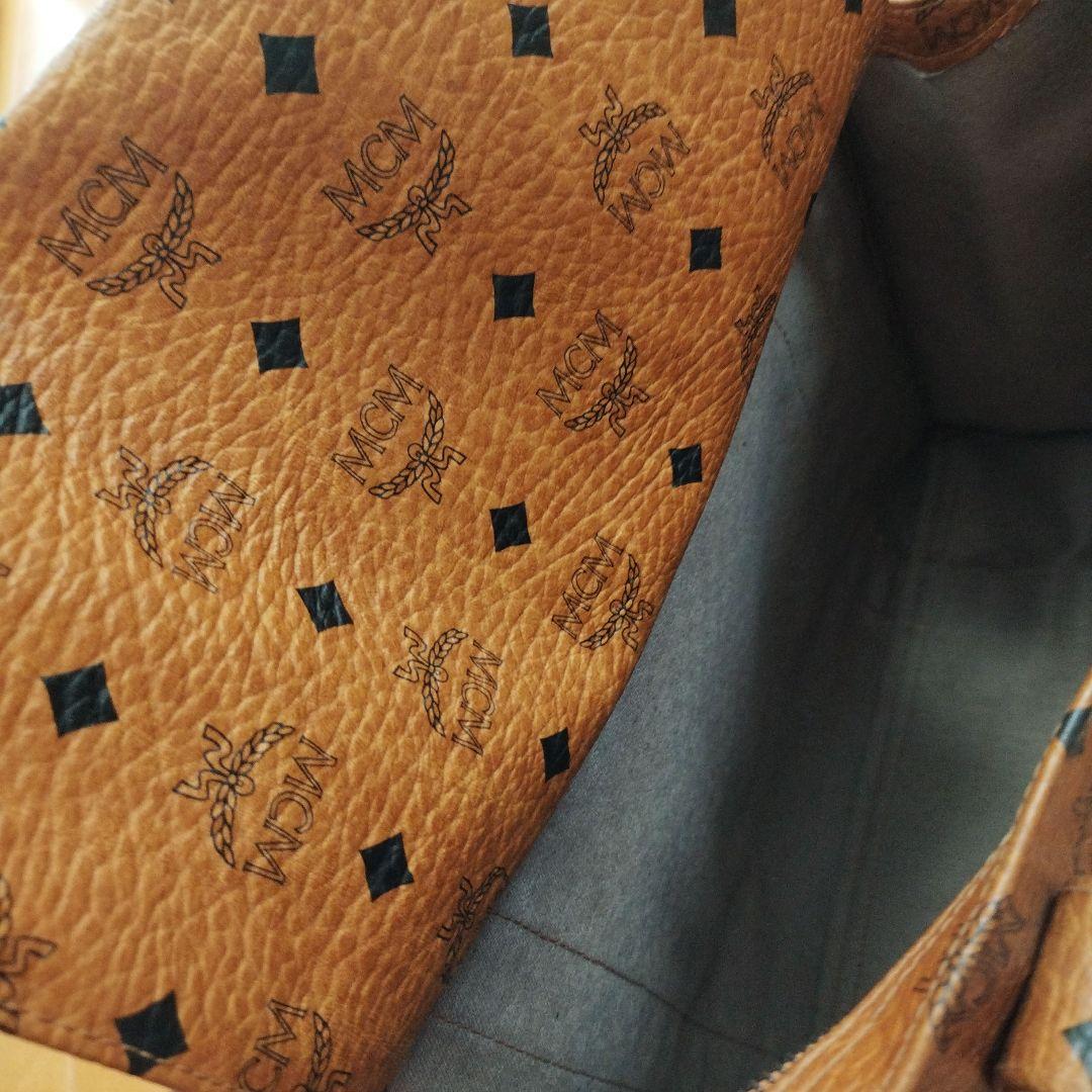 MCM　エムシーエム ロゴトートバッグ ヴィセトス柄 本革 ヴィンテージ