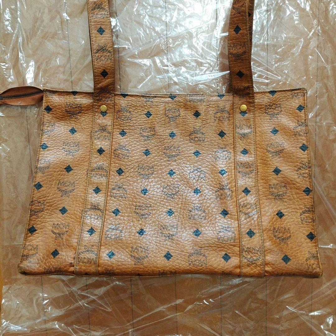 MCM　エムシーエム ロゴトートバッグ ヴィセトス柄 本革 ヴィンテージ