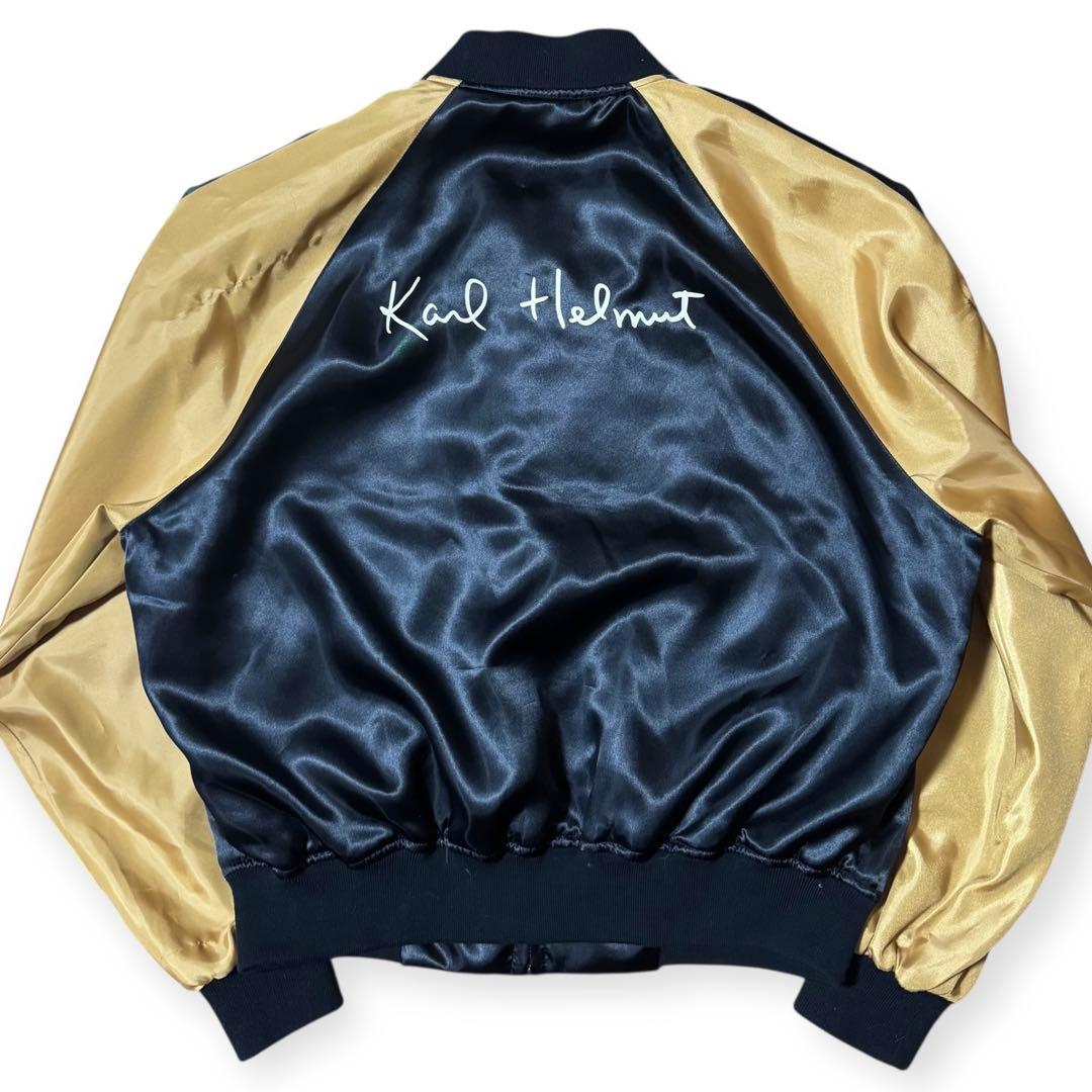 稀少 KARL HELMUT リバーシブル 刺繍 スカジャン 虎 鬼 Mサイズ