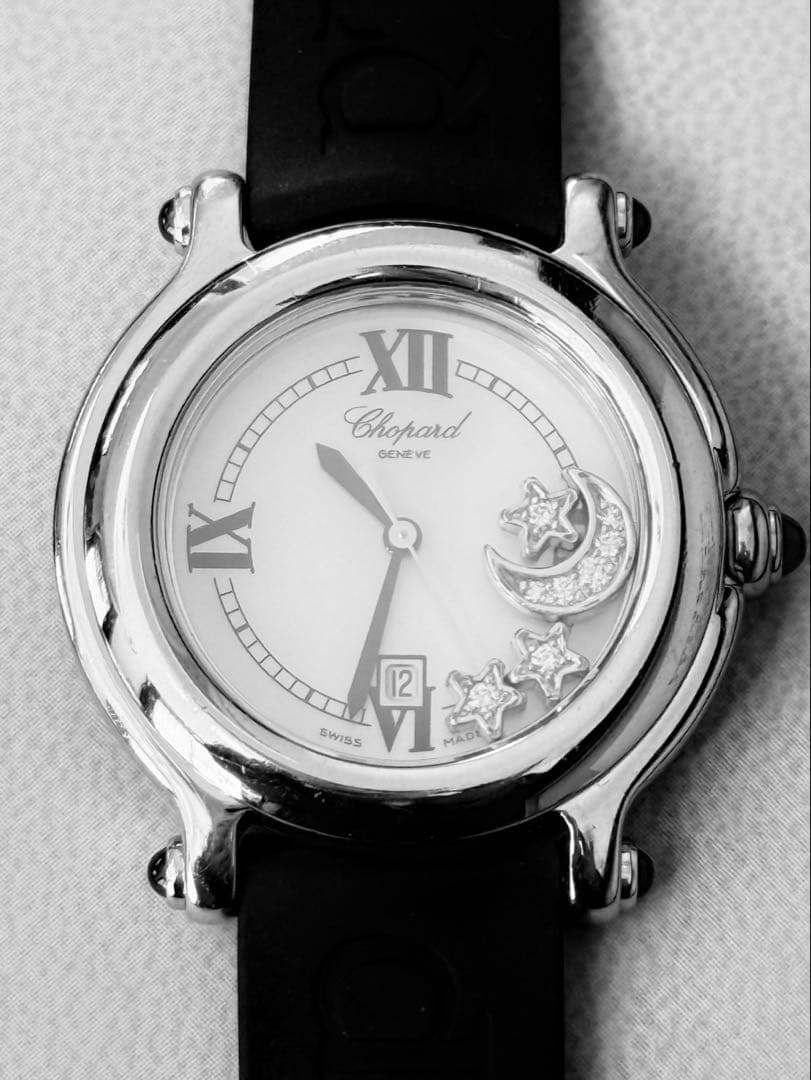 ショパール ハッピースポーツ ムーンスター クォーツ《OH ベルト交換済み》