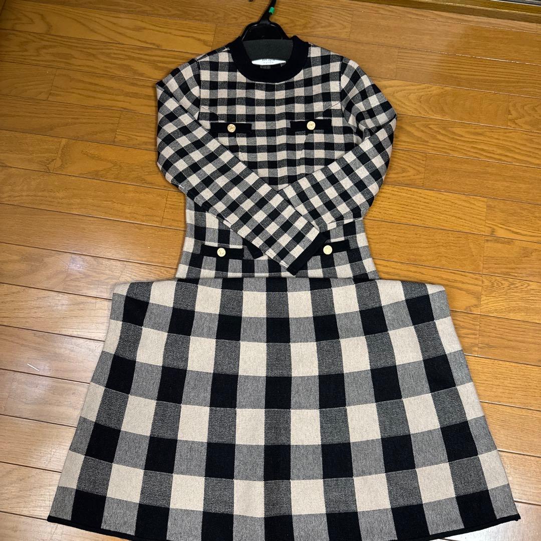 Her lip to チェック柄ワンピース M