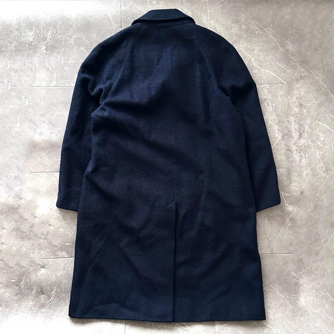 Sealup ウール ステンカラーコート ネイビー イタリア製 サイズL XL