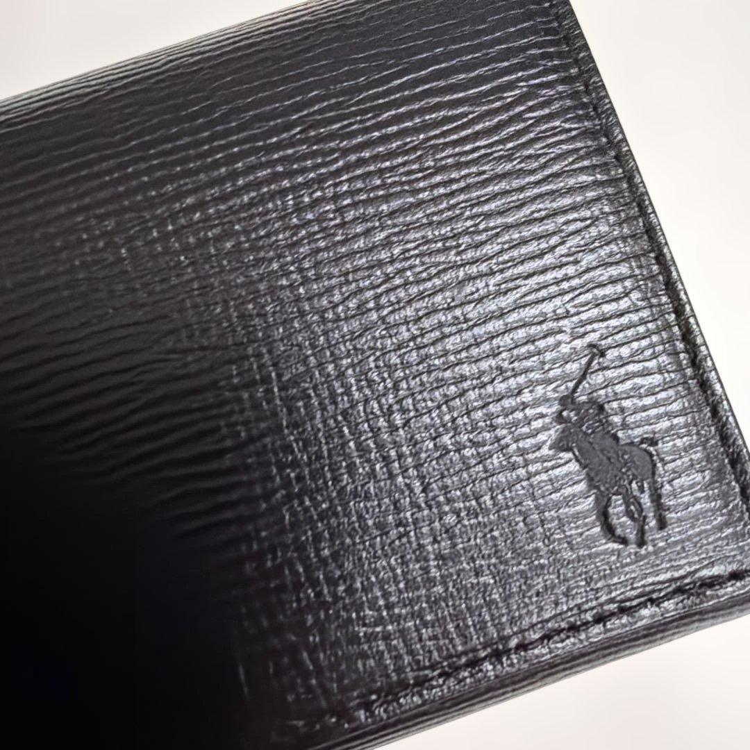 ポロ・ラルフ・ローレン ブラック二つ折り財布　　財布　黒