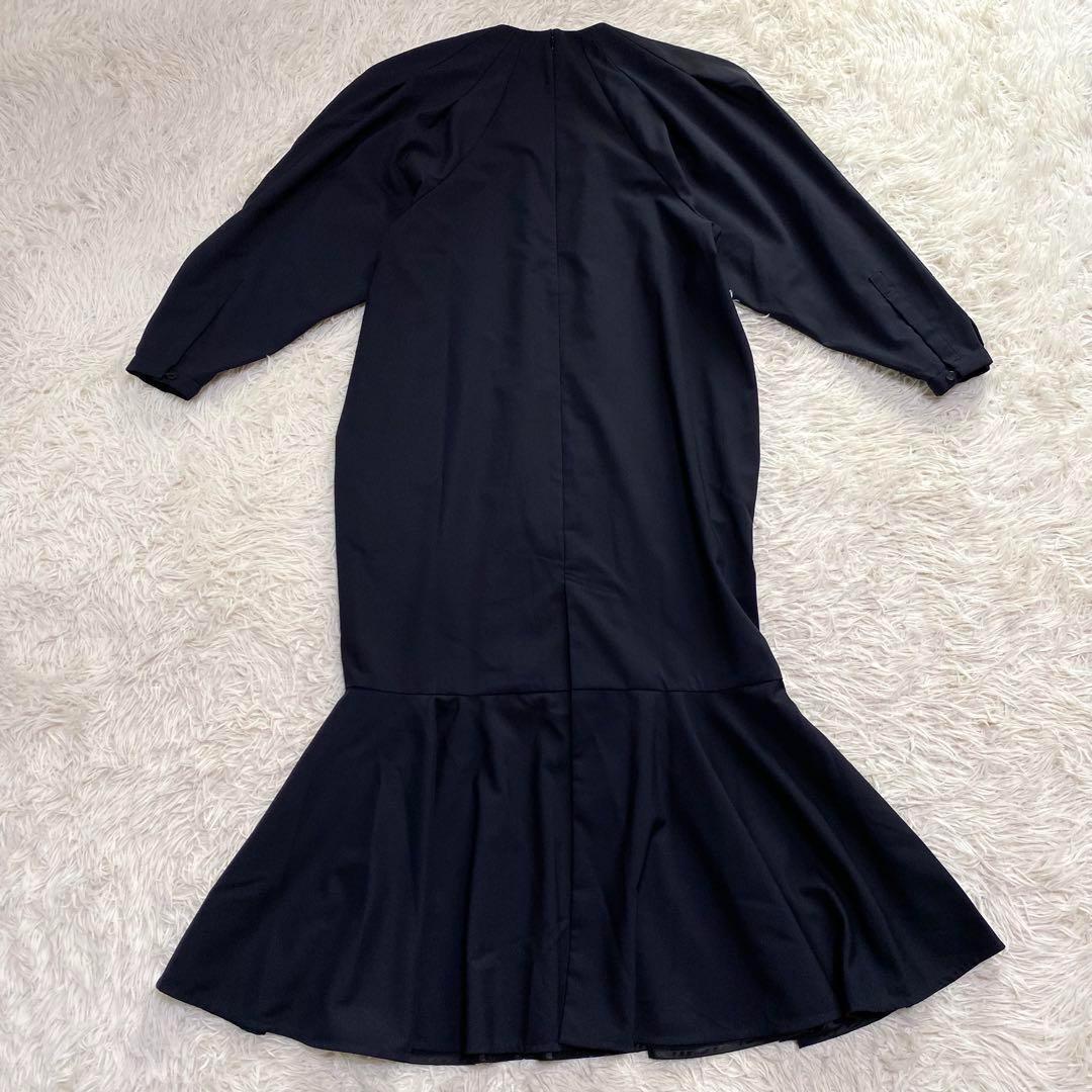 美品✨ ENFOLD MERMAID COCOON DRESS ネイビー 38