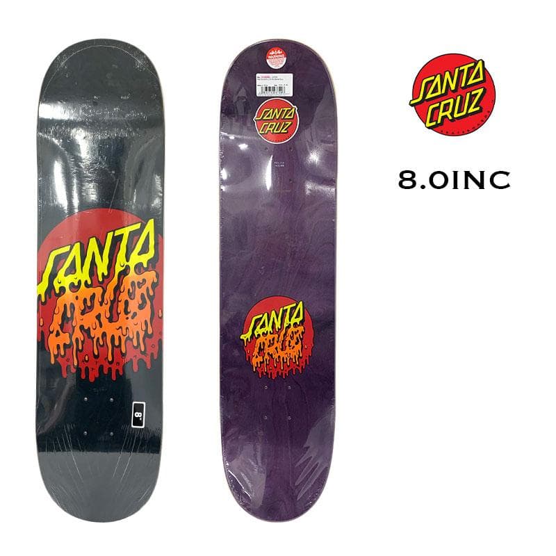サンタクルーズ スケボーデッキ flame dot 定番ロゴ ８インチ