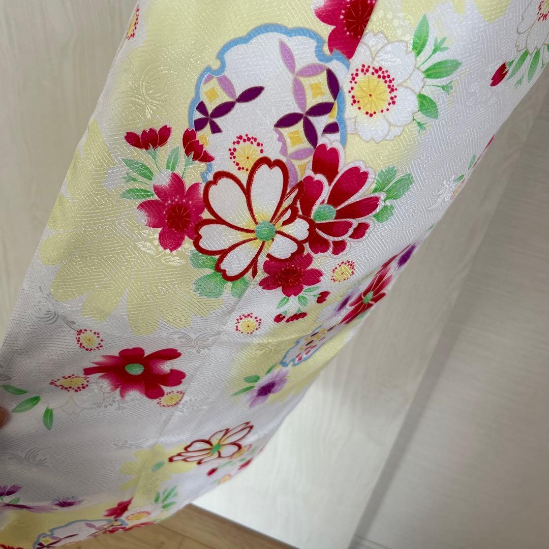 七五三7歳 女の子 お着物セット ホワイト希少