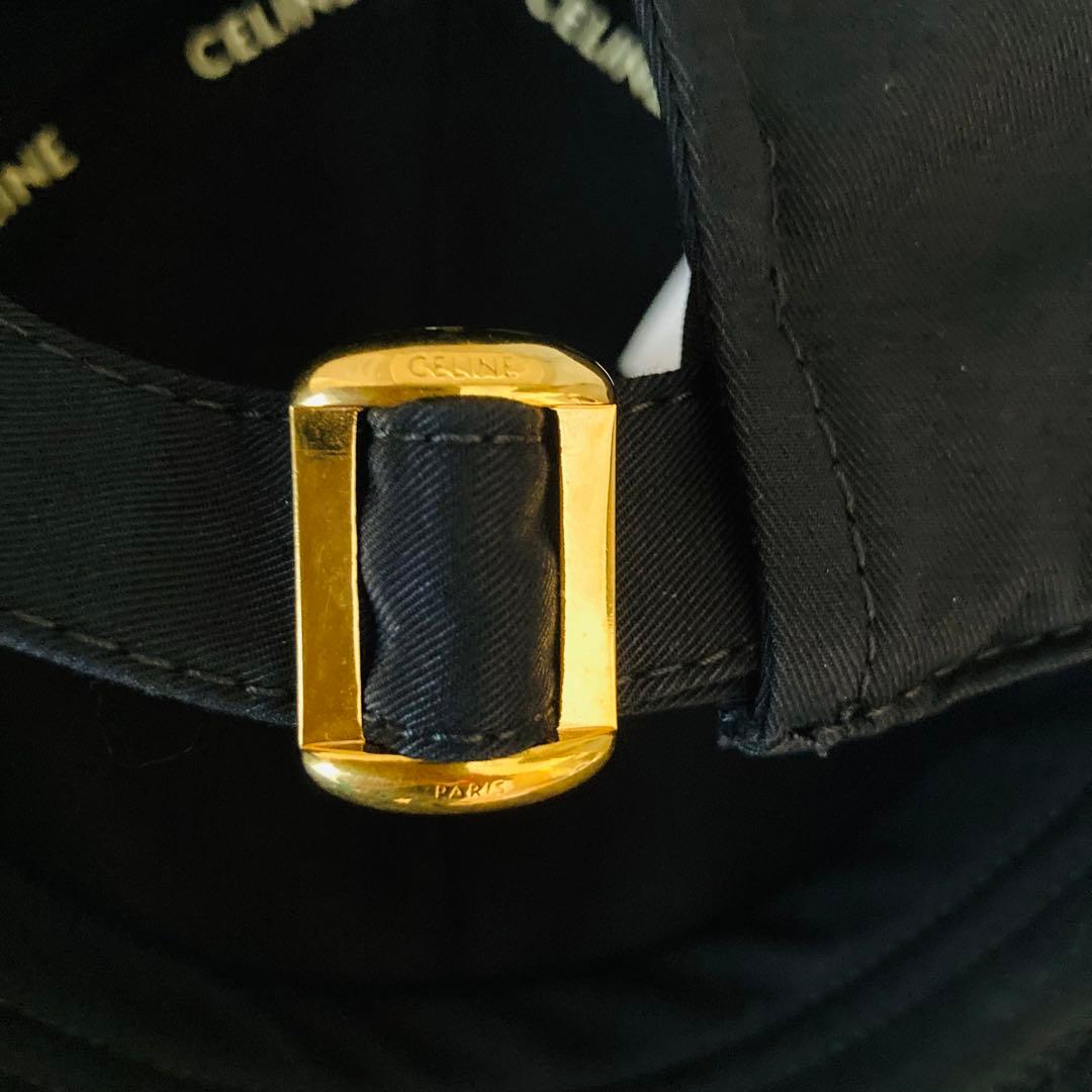 新品　セリーヌ　CELINE キャップ　ロゴ　ブラック　黒　帽子　トリオンフ