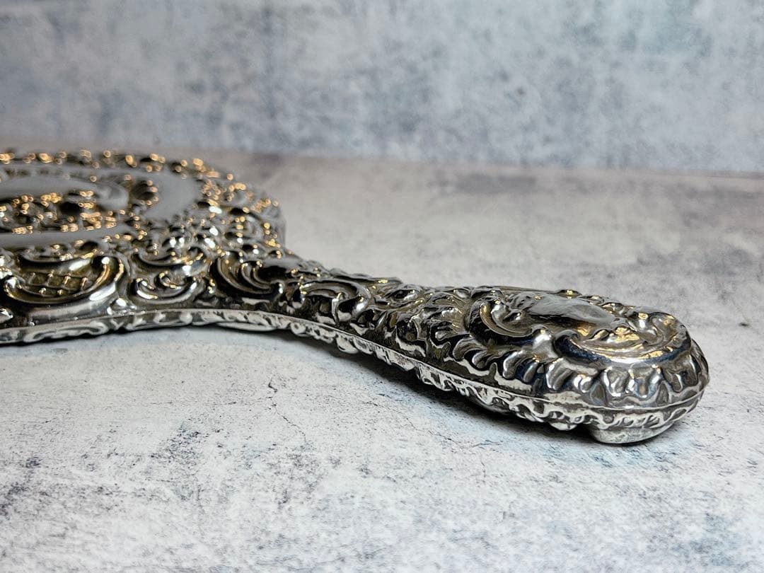 英国製　アンティーク　手鏡　ミラー　イギリス　antique silver