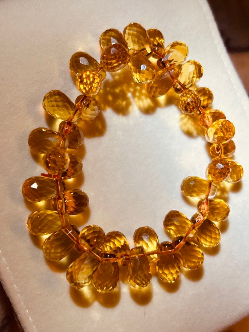 ☆【ウチの看板娘✨️最高級天然非加熱】シトリンブレスレット【鑑別書つき】