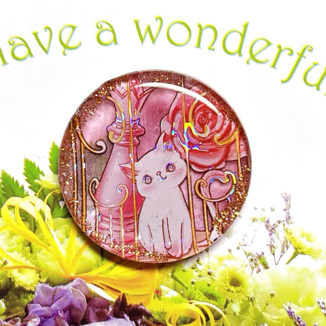 NO 541レジン　ヘアゴム　ブローチ　ハンドメイド　猫ちゃん