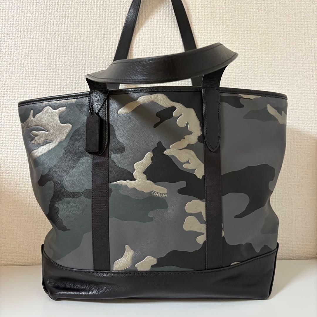 COACH コーチ 迷彩柄 トートバッグ　カモフラージュ　グレー