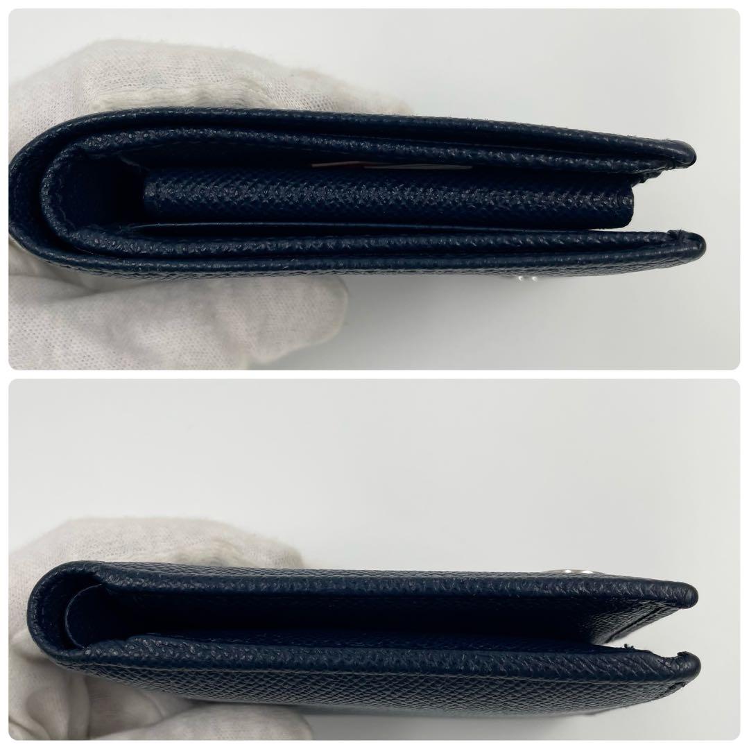 【✨美品 付属品付】 ブルガリ マン 折り財布 ビーゼロワン RFID ネイビー