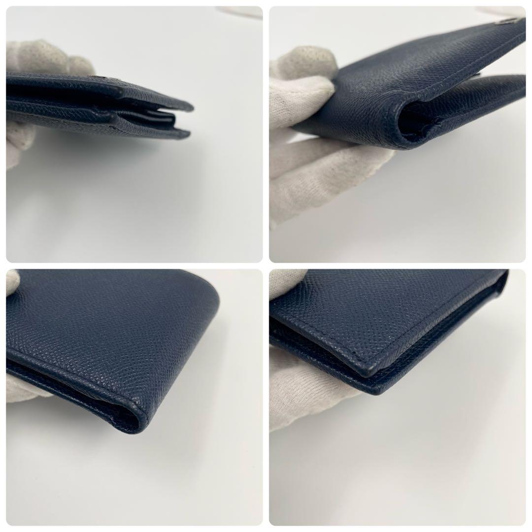 【✨美品 付属品付】 ブルガリ マン 折り財布 ビーゼロワン RFID ネイビー