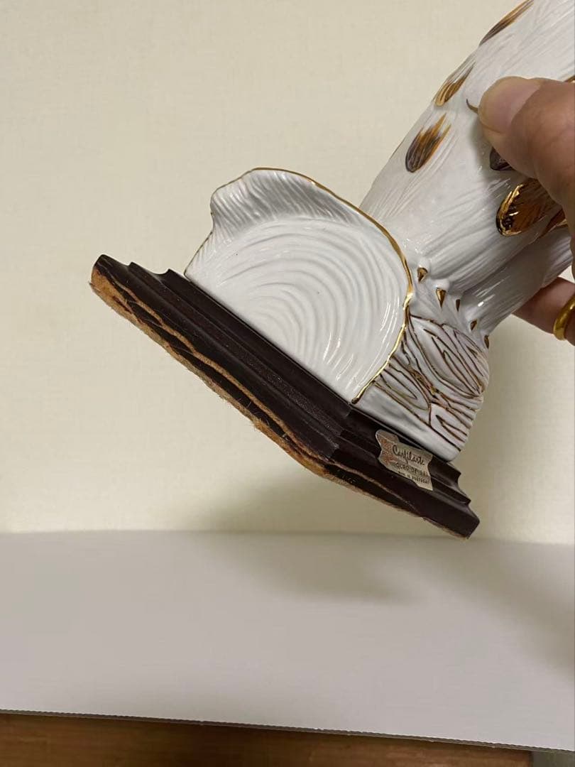 ふくろう 陶器 置物　年代品　底伤