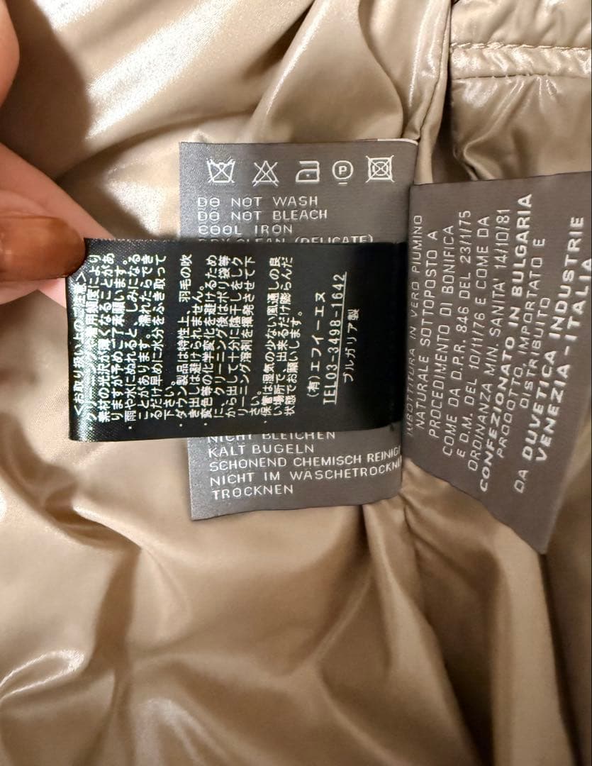 DUVETICA グレー ダウンベスト フード付き　サイズ40