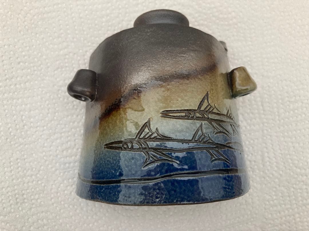 與宏文　遊魚文だち瓶　泡盛酒器セット