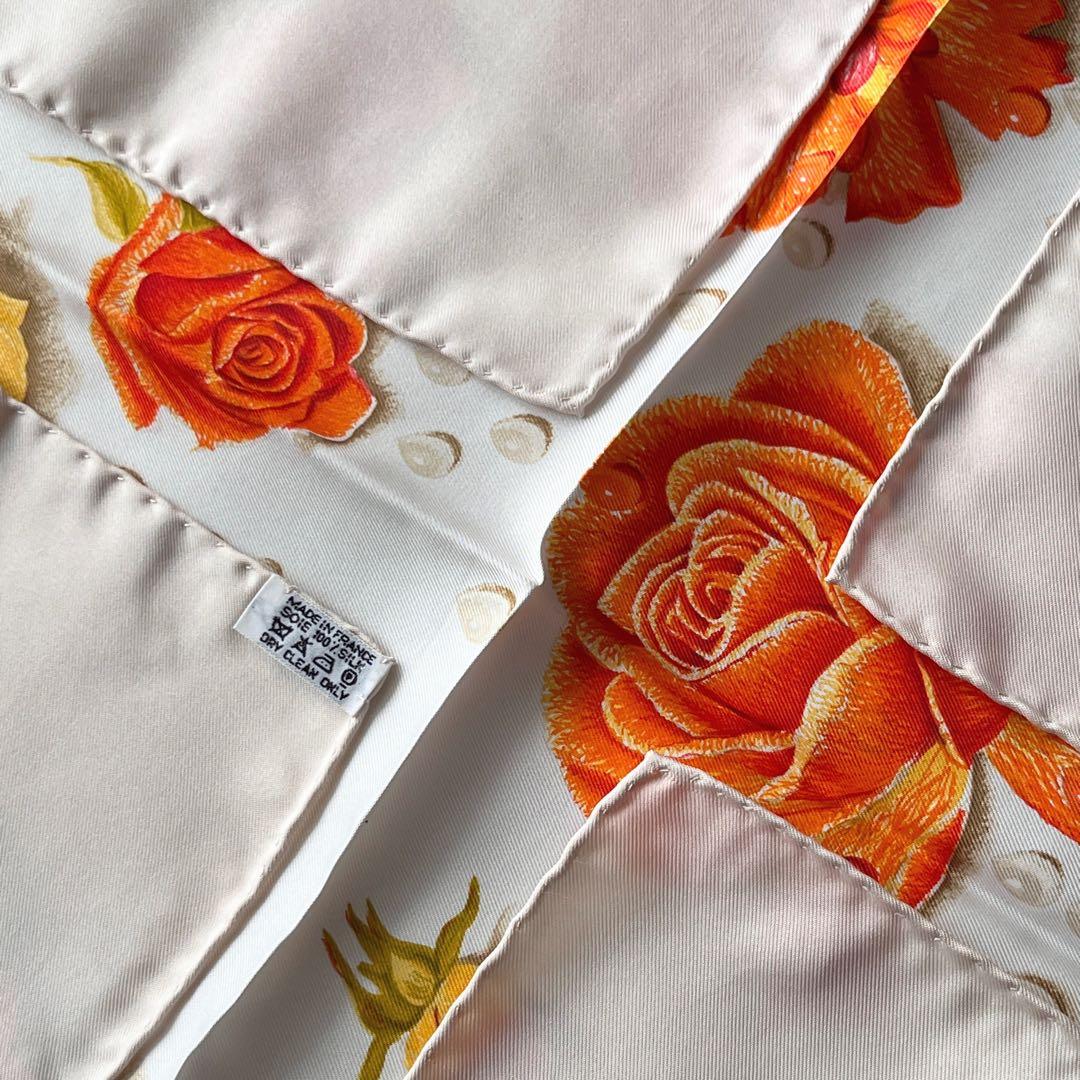 新品未使用✨HERMES スカーフ カレ 90 LA ROSEE 薔薇の雫