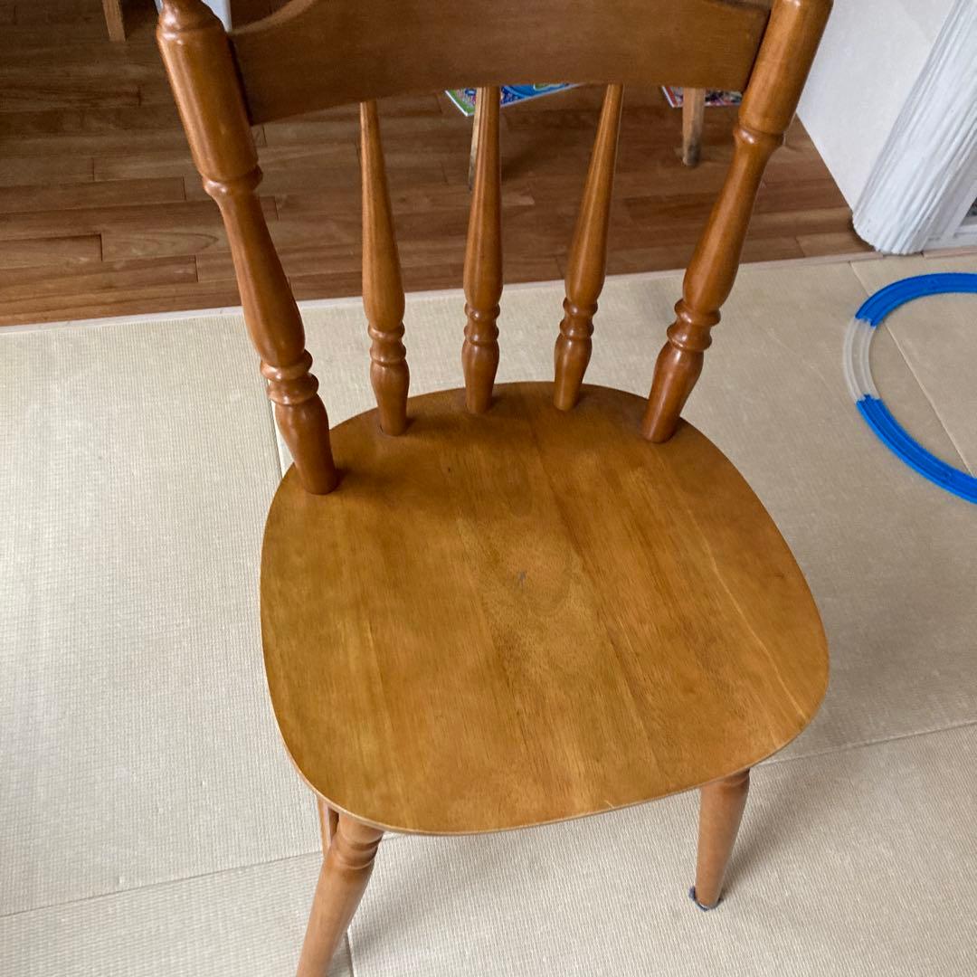 【アンティーク】北欧レトロ 木製 ウィンザーチェア 椅子 ろくろ脚 古家具