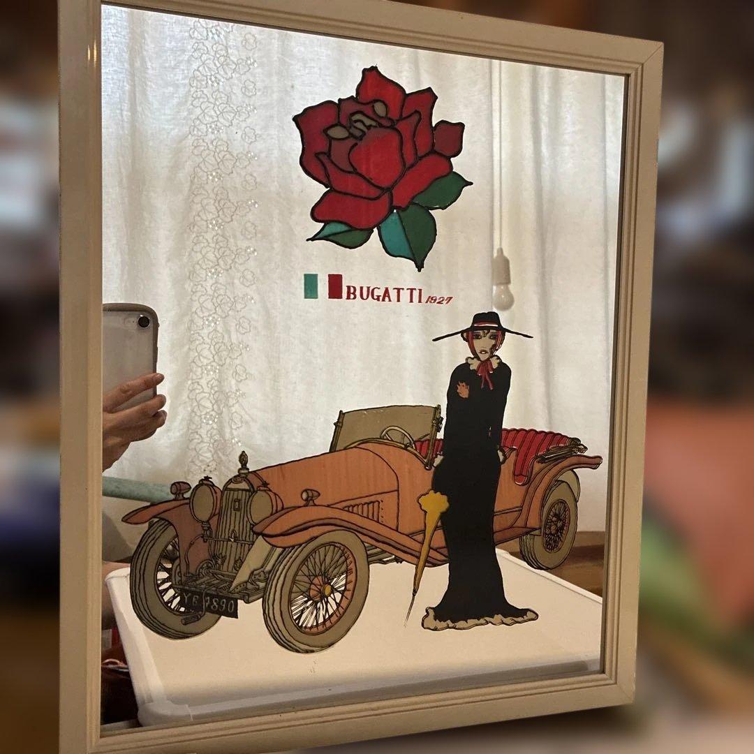 パブミラー　BUGATTI アンティーク