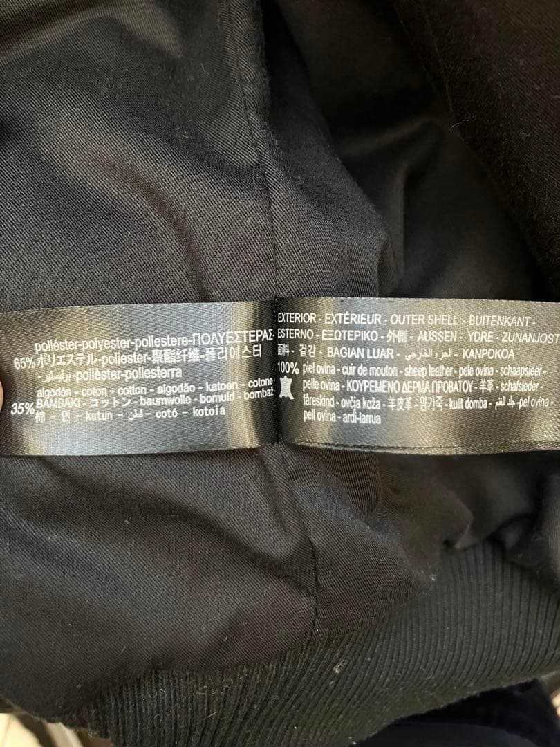 ZARA シープレザー ヴィンテージエフェクト レザーボンバー