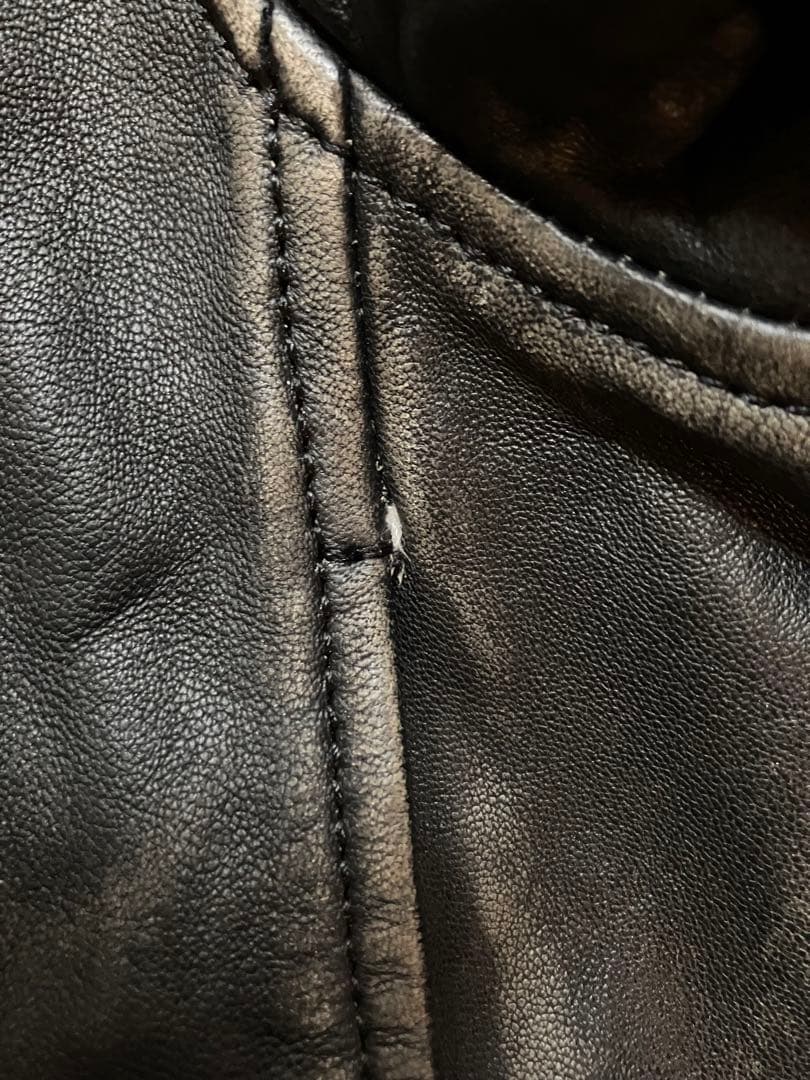ZARA シープレザー ヴィンテージエフェクト レザーボンバー