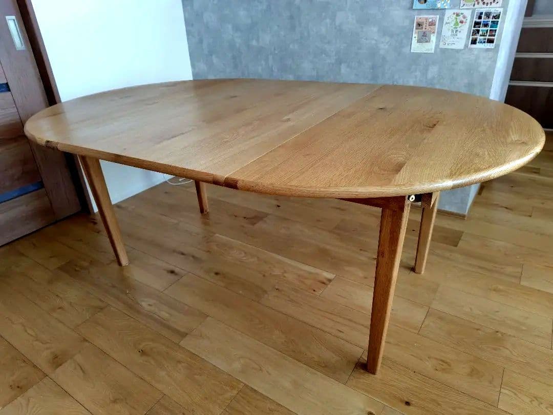 Ｒe:ＣＥＮＯ 伸張式ダイニングテーブル　ナチュラルウッド