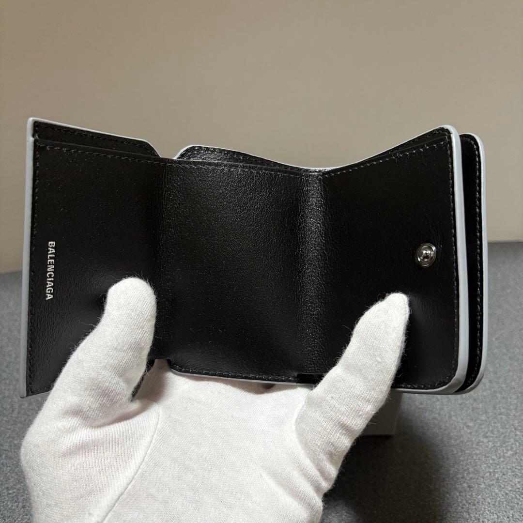 BALENCIAGA ミニウォレット三つ折り財布　シルバー