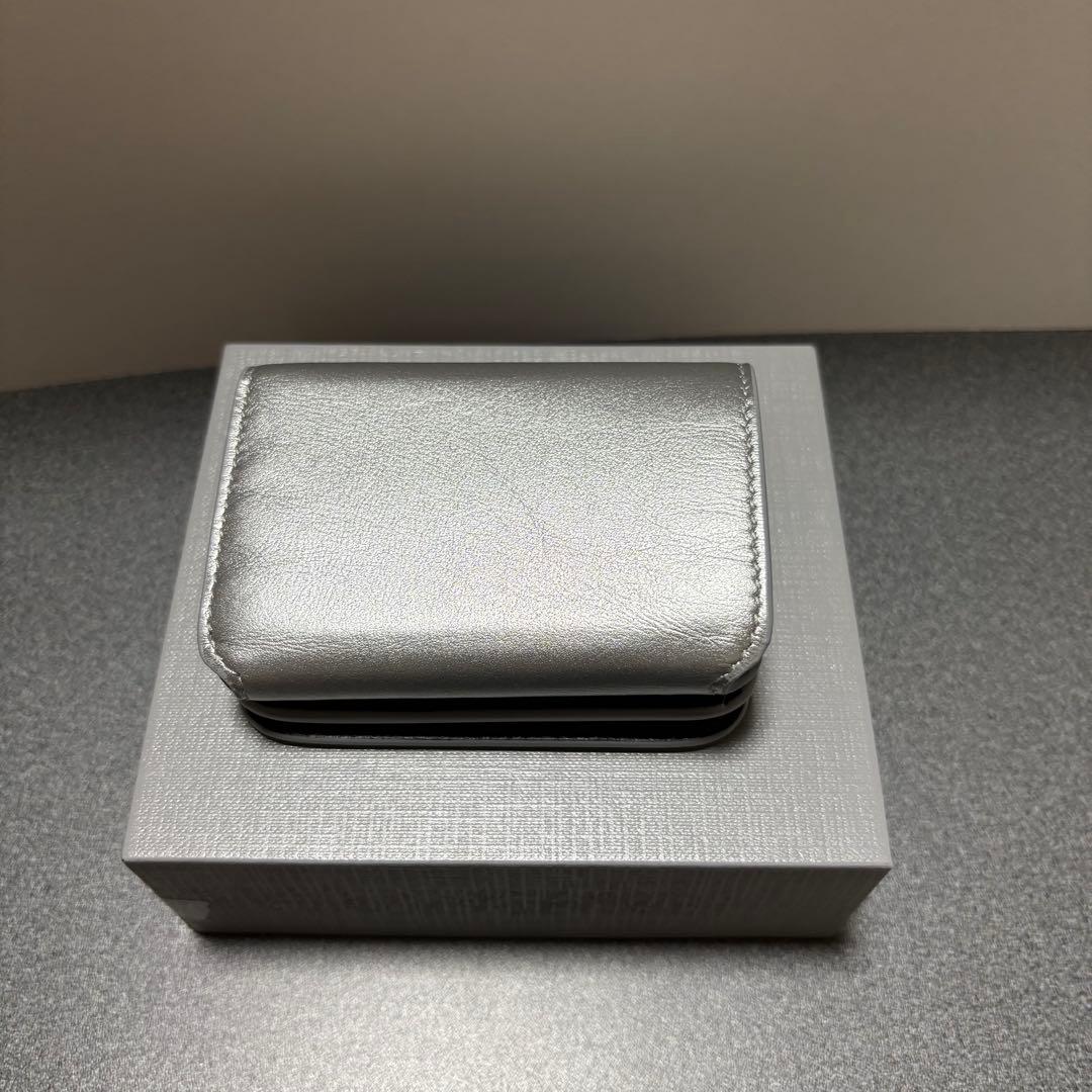 BALENCIAGA ミニウォレット三つ折り財布　シルバー